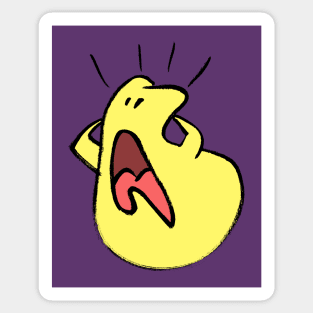 Yellow Yelling Doof Sticker